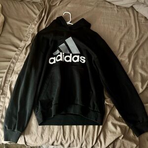 Adidas Black Hoodie (Youth-XL/18/20) with White/Grey Logo